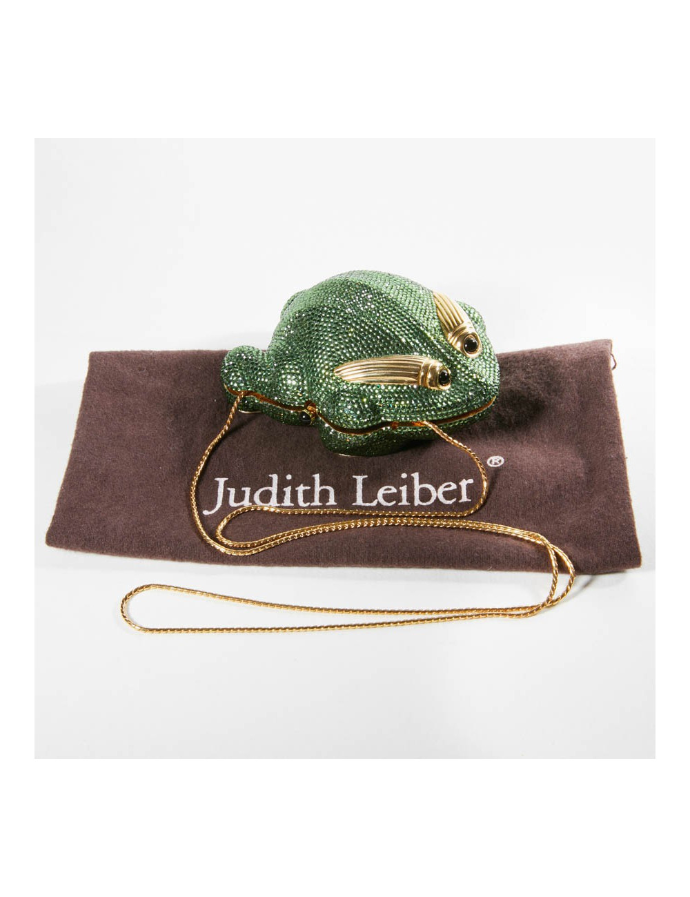 Minaudière JUDITH LIEBER grenouille strass