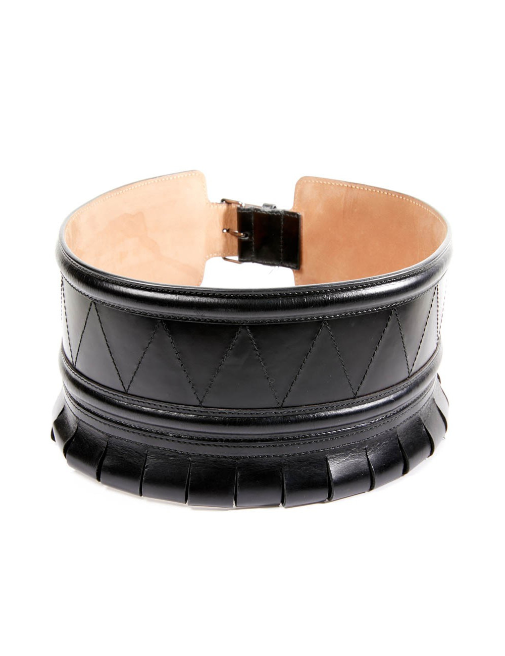 Ceinture ALAIA large cuir box noir