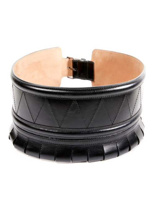 Ceinture ALAIA large cuir box noir