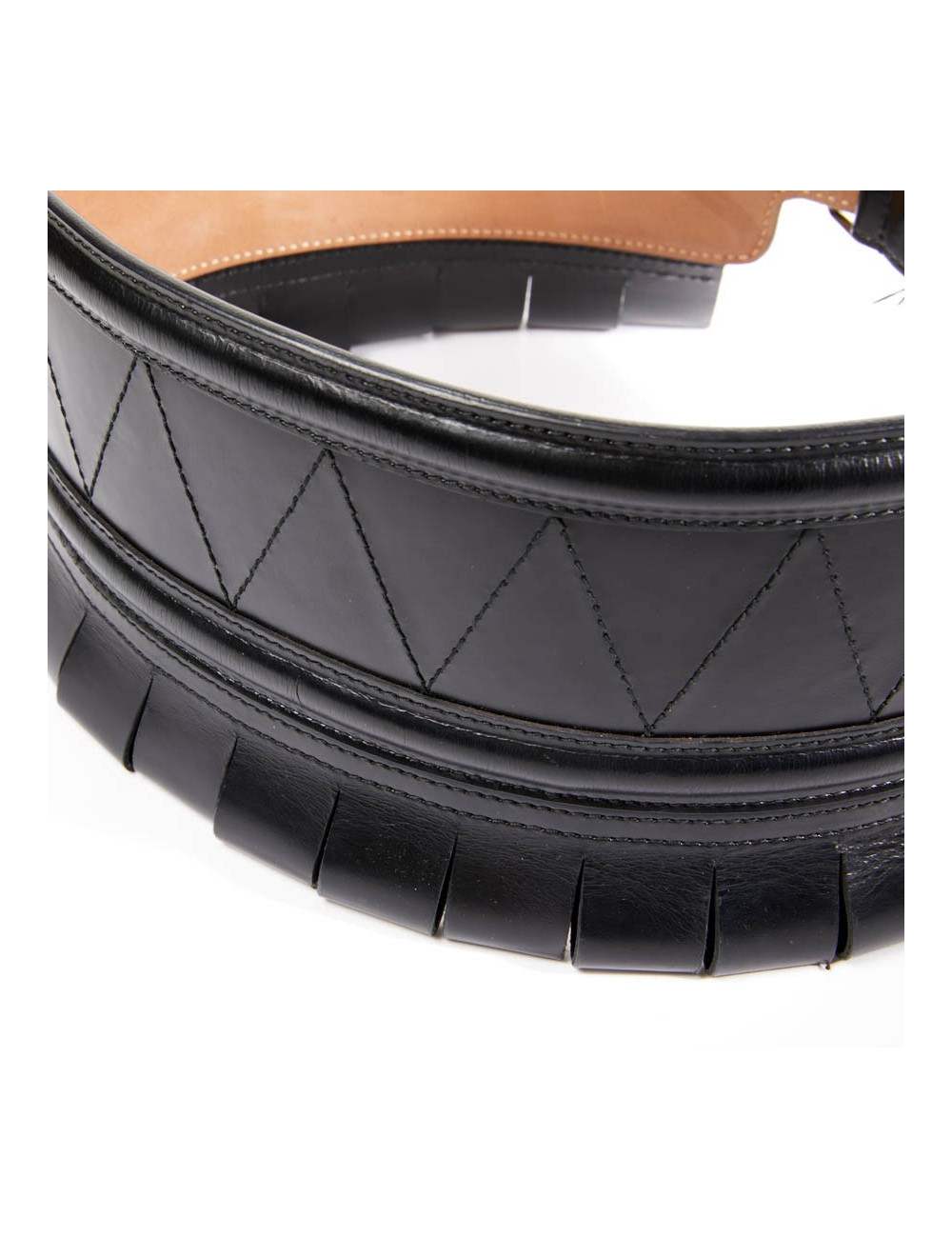 Ceinture ALAIA large cuir box noir