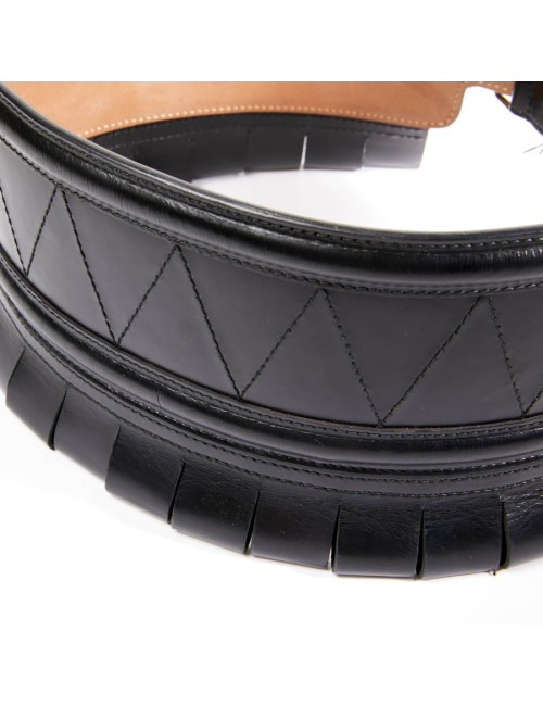 Ceinture ALAIA large cuir box noir