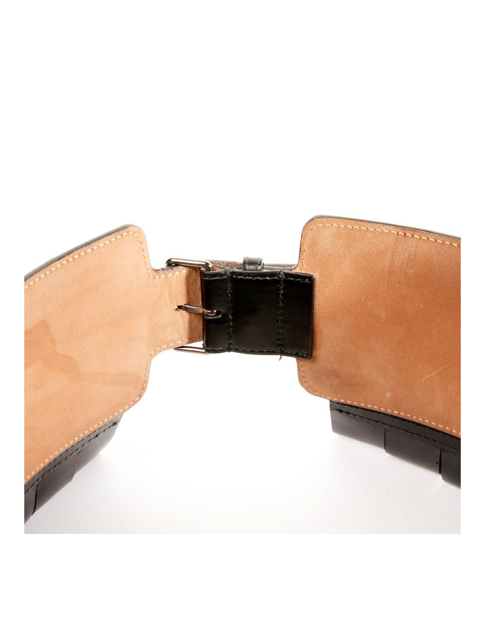 Ceinture ALAIA large cuir box noir