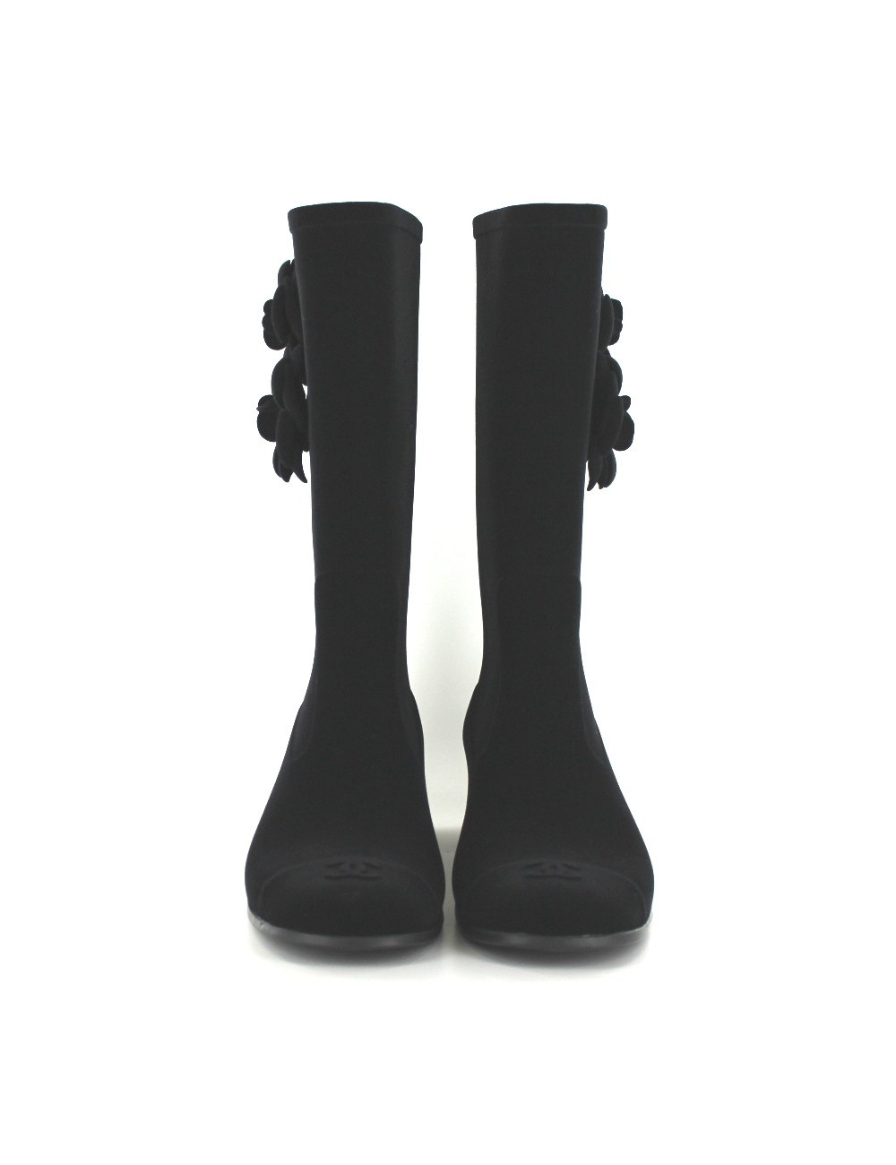 Bottes de pluie CHANEL en feutrine noire T 39