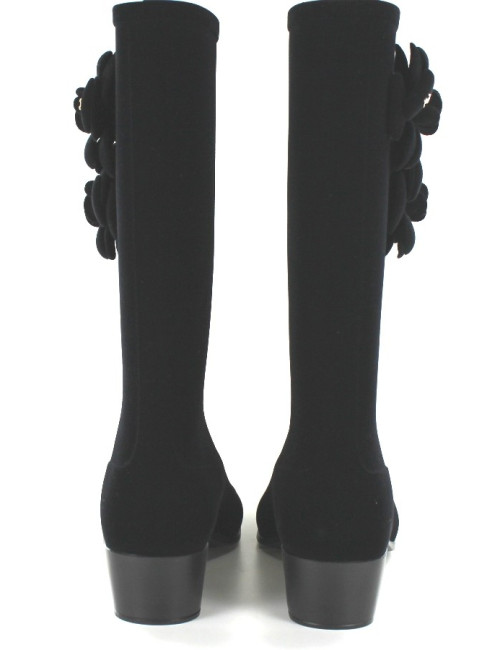 Bottes de pluie CHANEL en feutrine noire T 39