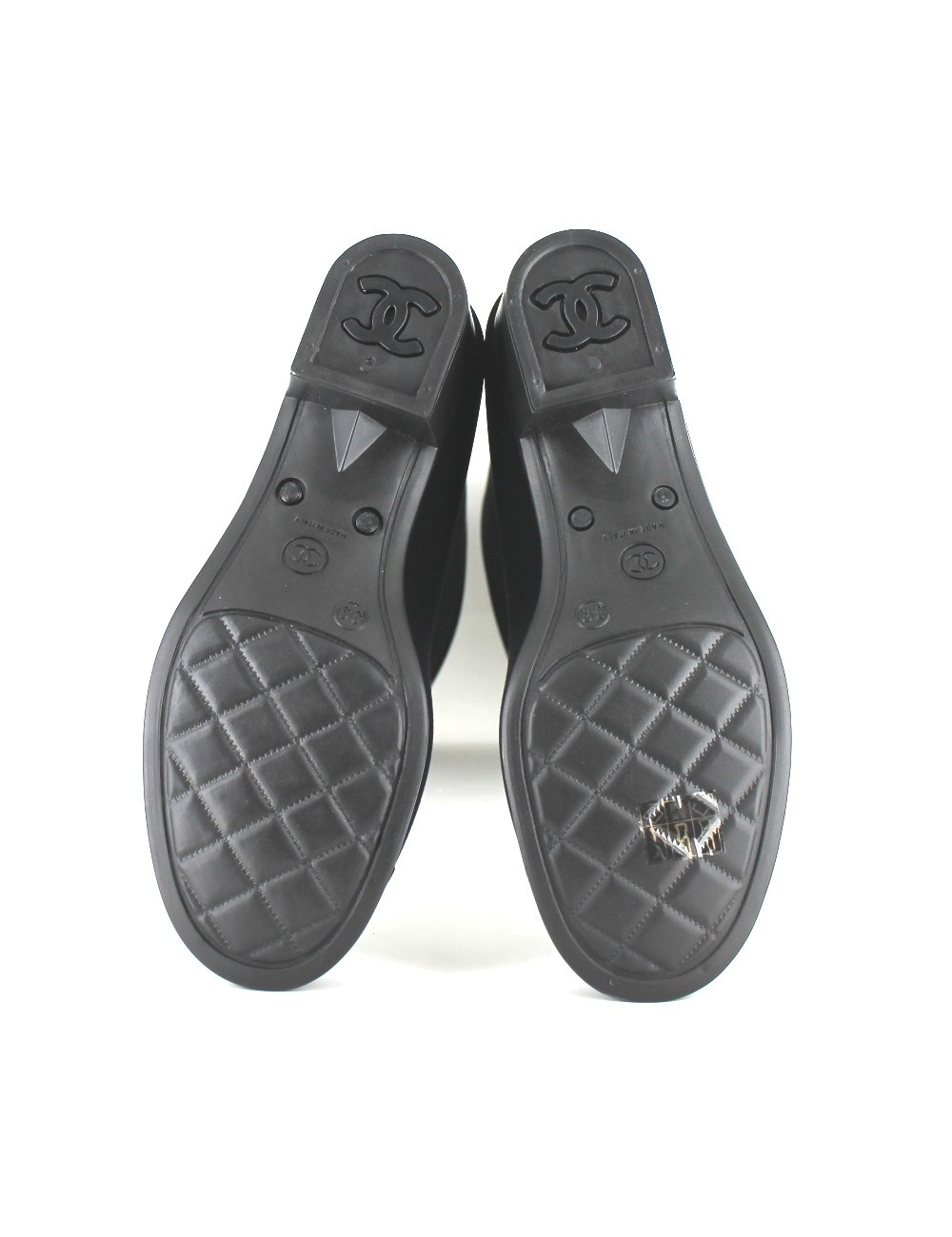 Bottes de pluie CHANEL en feutrine noire T 39