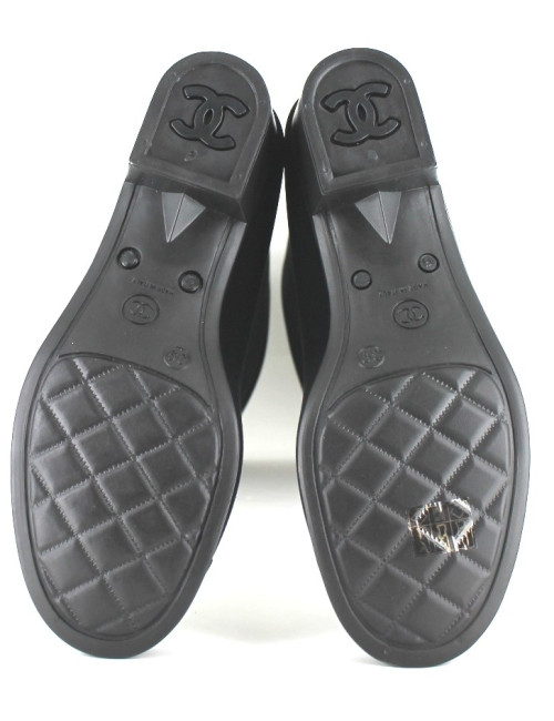 Bottes de pluie CHANEL en feutrine noire T 39