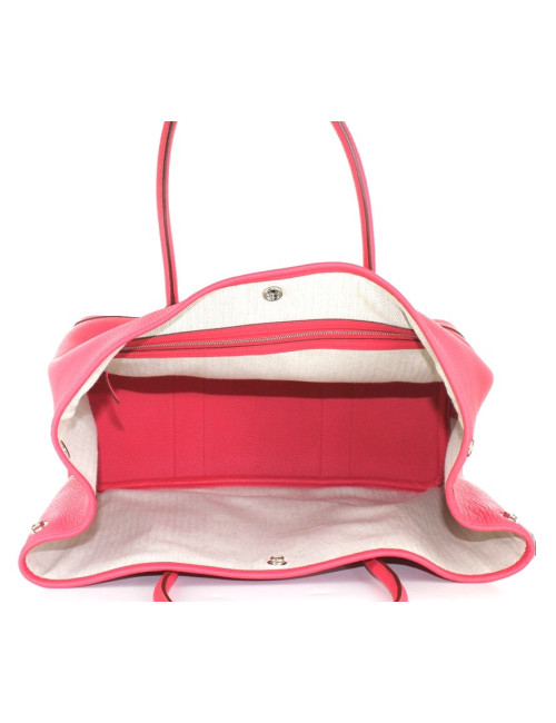 Sac HERMES en cuir rose lipstick