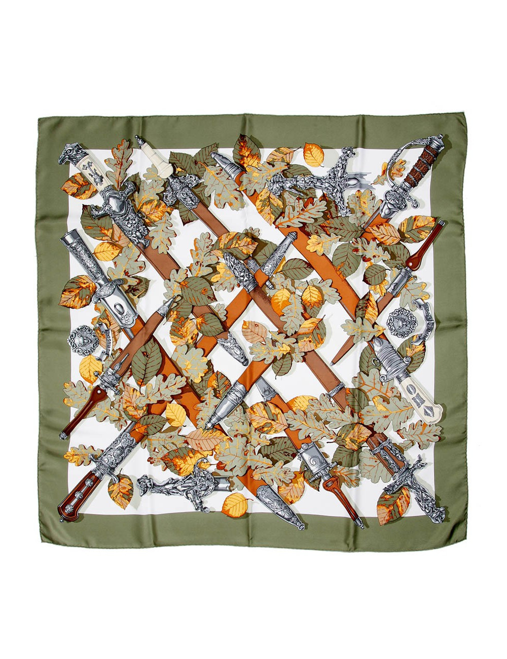 Carré Au plus dru HERMES soie 100%