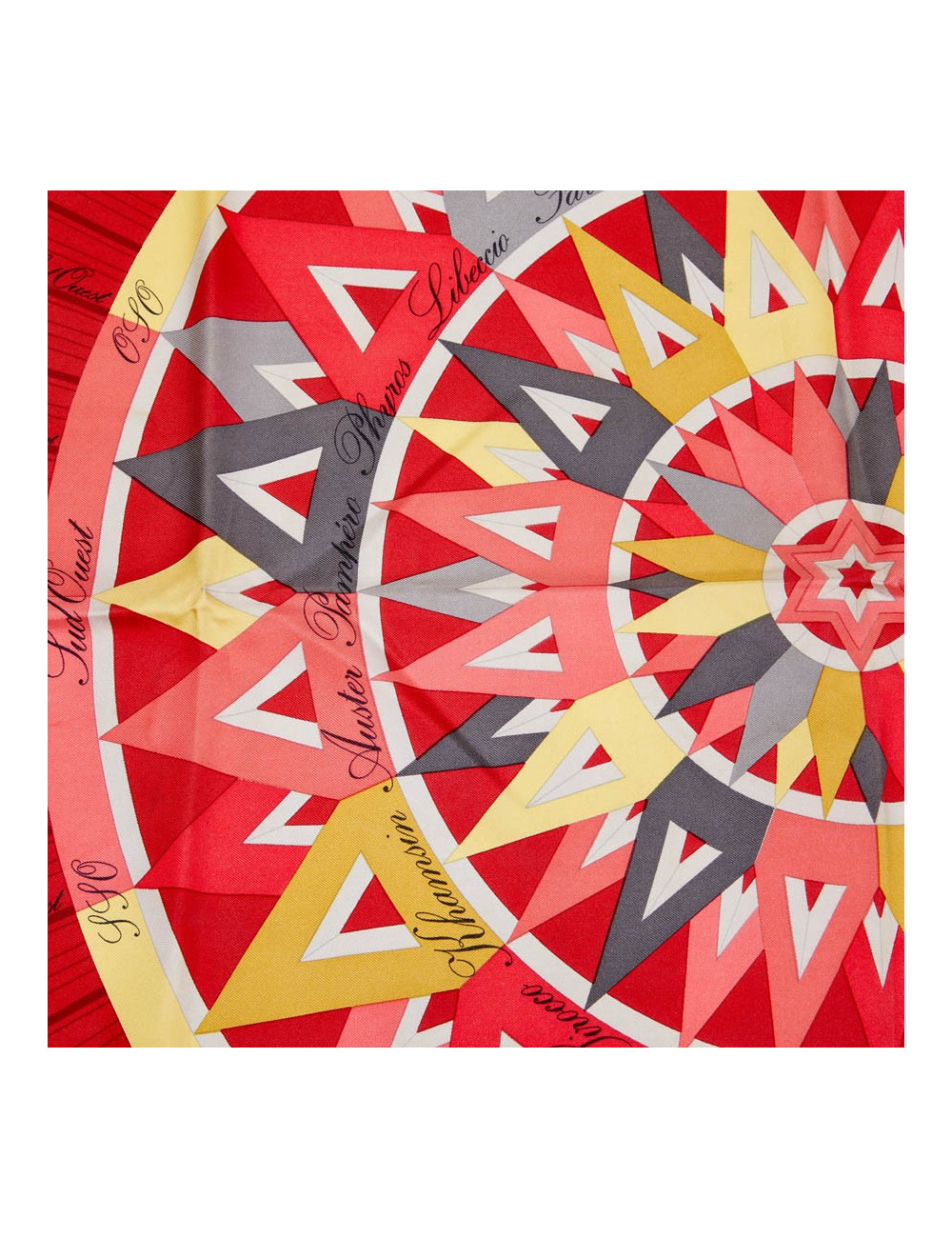 A NETTOYER Foulard HERMES " La Rose des Vents"