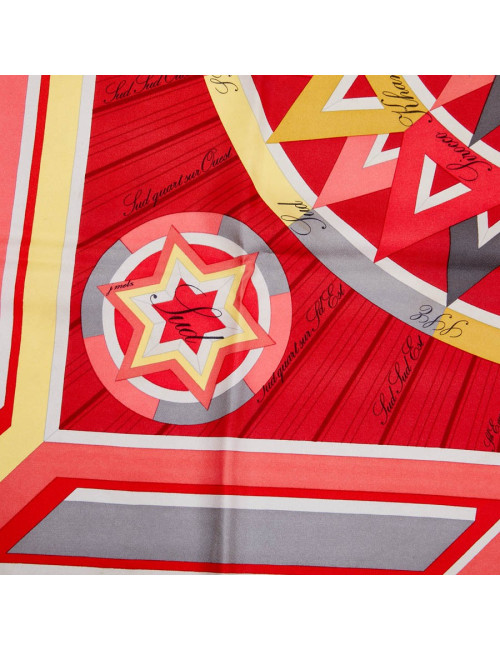 A NETTOYER Foulard HERMES " La Rose des Vents"