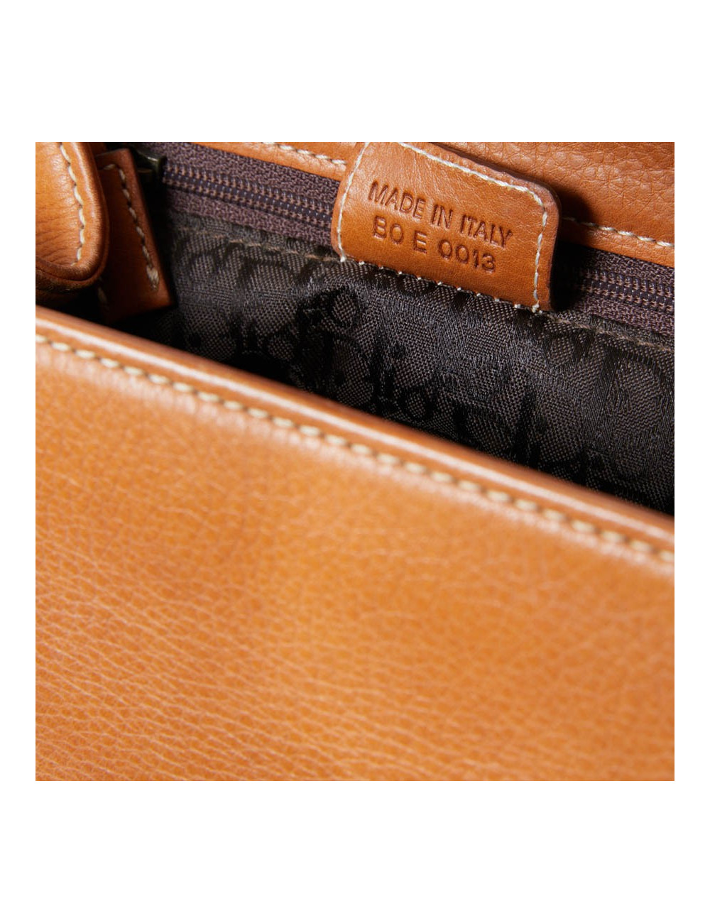 Sac CHRISTIAN DIOR cuir effet selle