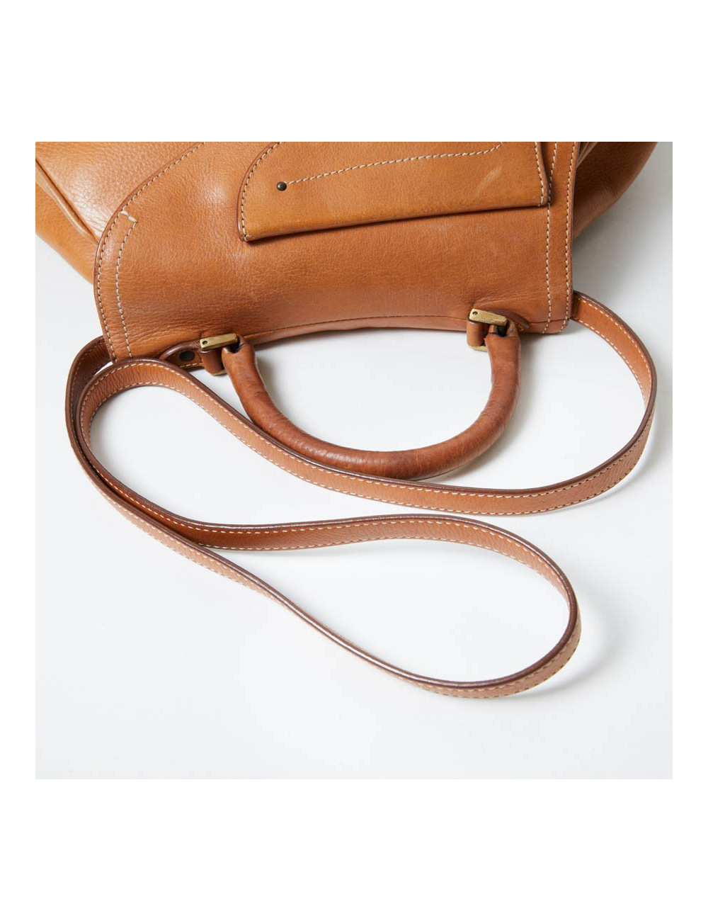 Sac CHRISTIAN DIOR cuir effet selle