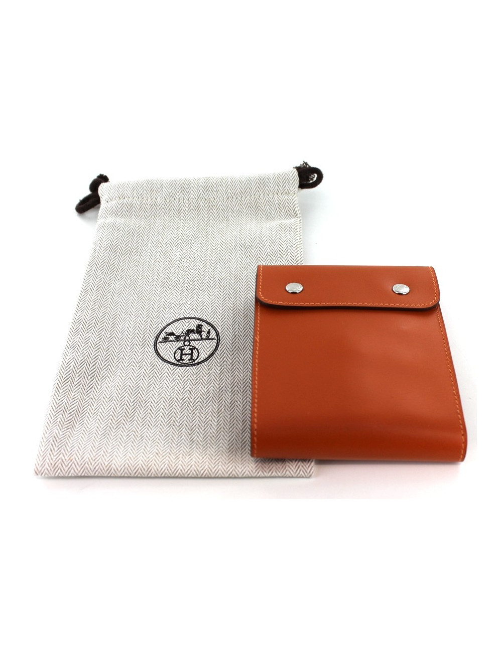 Trousse HERMES d'écriture en cuir gold