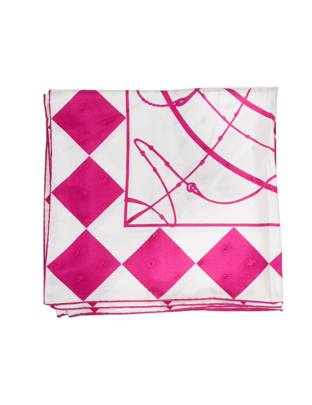 Carré géant HERMES Fouets et Badines Tatto soie Cadrige