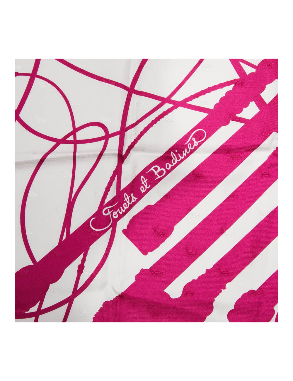 Carré géant HERMES Fouets et Badines Tatto soie Cadrige