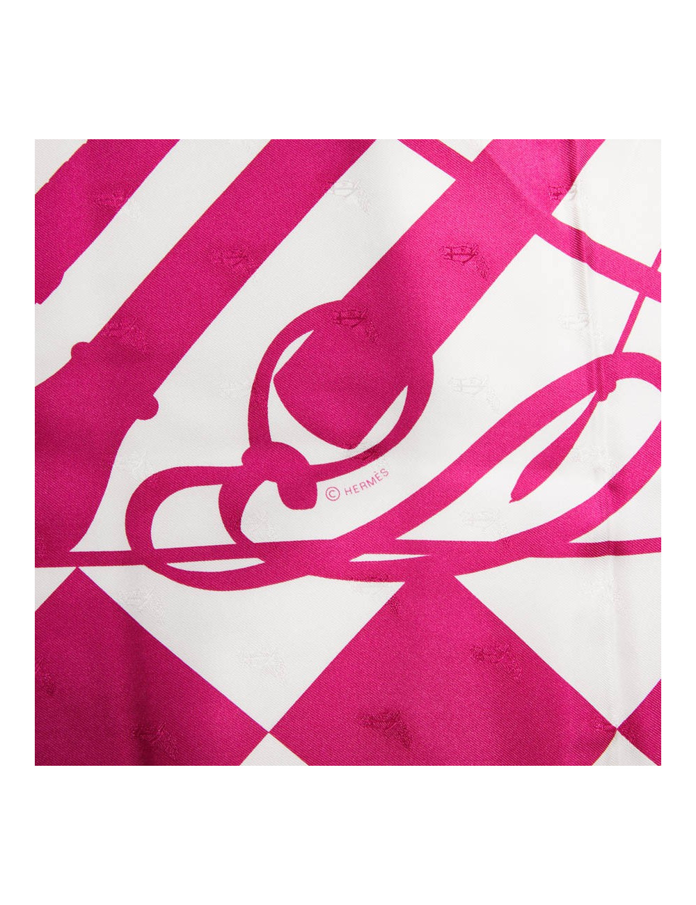 Carré géant HERMES Fouets et Badines Tatto soie Cadrige