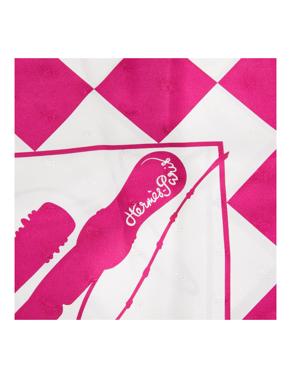 Carré géant HERMES Fouets et Badines Tatto soie Cadrige