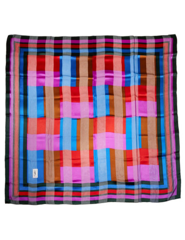 Grand foulard YSL SAINT LAURENT soie vintage