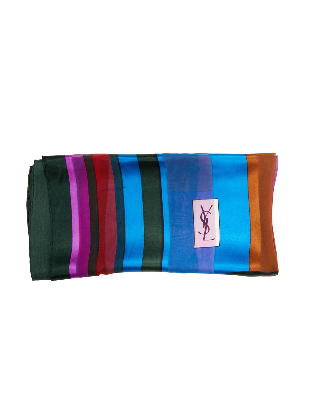 Grand foulard YSL SAINT LAURENT soie vintage