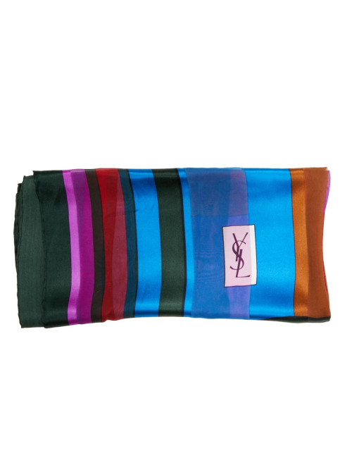 Grand foulard YSL SAINT LAURENT soie vintage