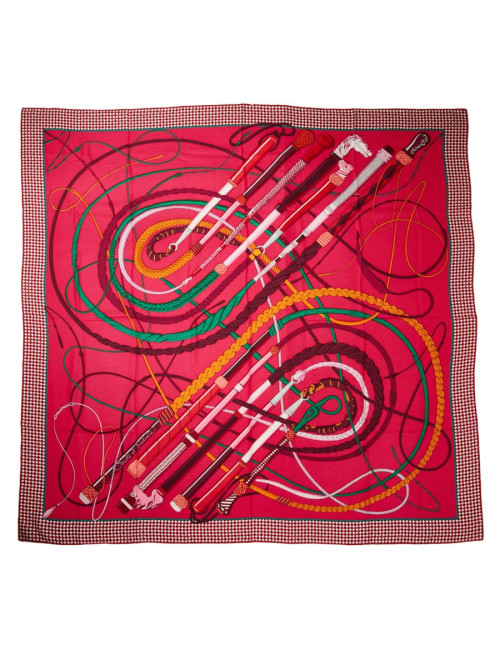 Châle HERMES Cachemire Fouets et Badines 