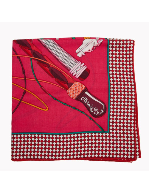 Châle HERMES Cachemire Fouets et Badines 