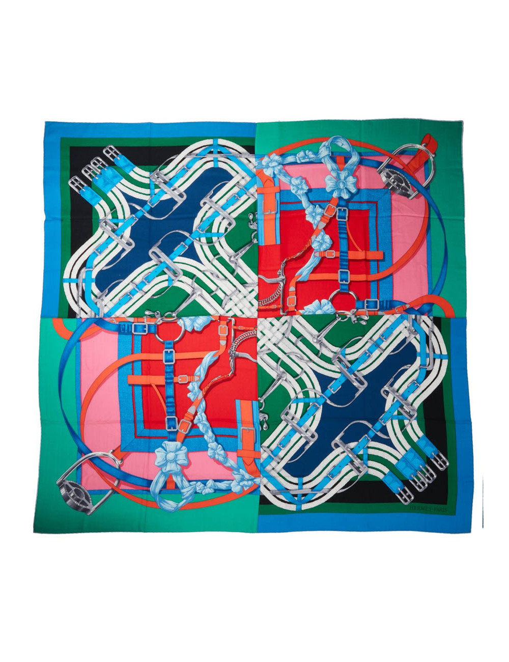 Châle Grand Manège à Jouets HERMES cachemire et soie