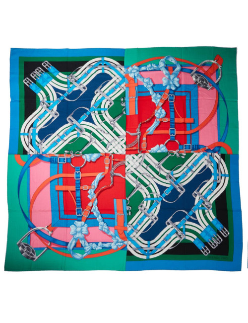 Châle Grand Manège à Jouets HERMES cachemire et soie