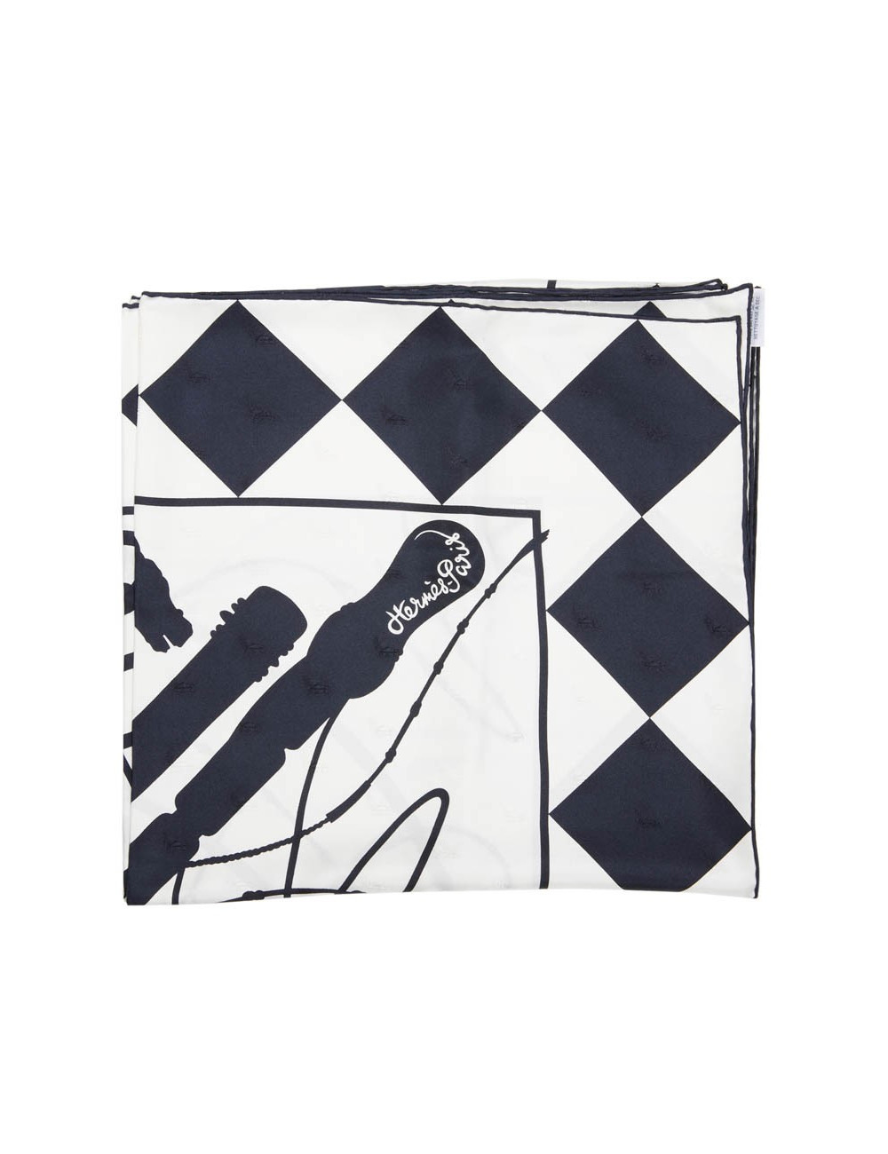 Carré géant 100% soie Quadrige HERMES Fouets et Badines