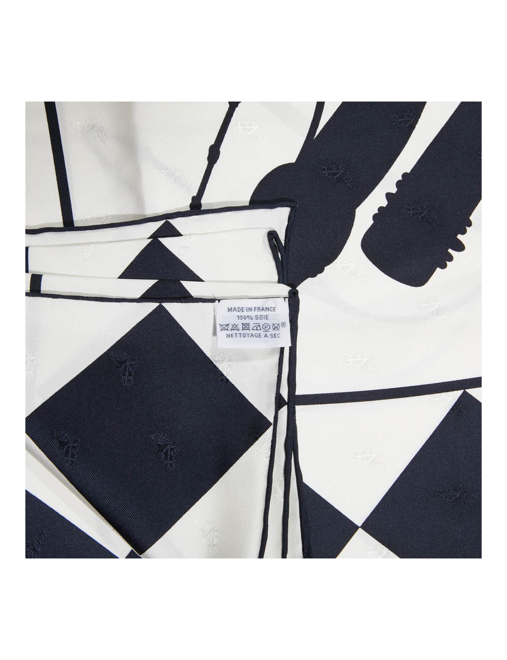 Carré géant 100% soie Quadrige HERMES Fouets et Badines