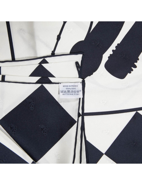 Carré géant 100% soie Quadrige HERMES Fouets et Badines
