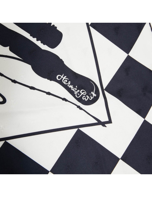 Carré géant 100% soie Quadrige HERMES Fouets et Badines