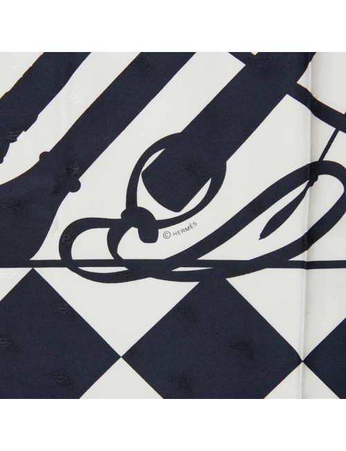 Carré géant 100% soie Quadrige HERMES Fouets et Badines