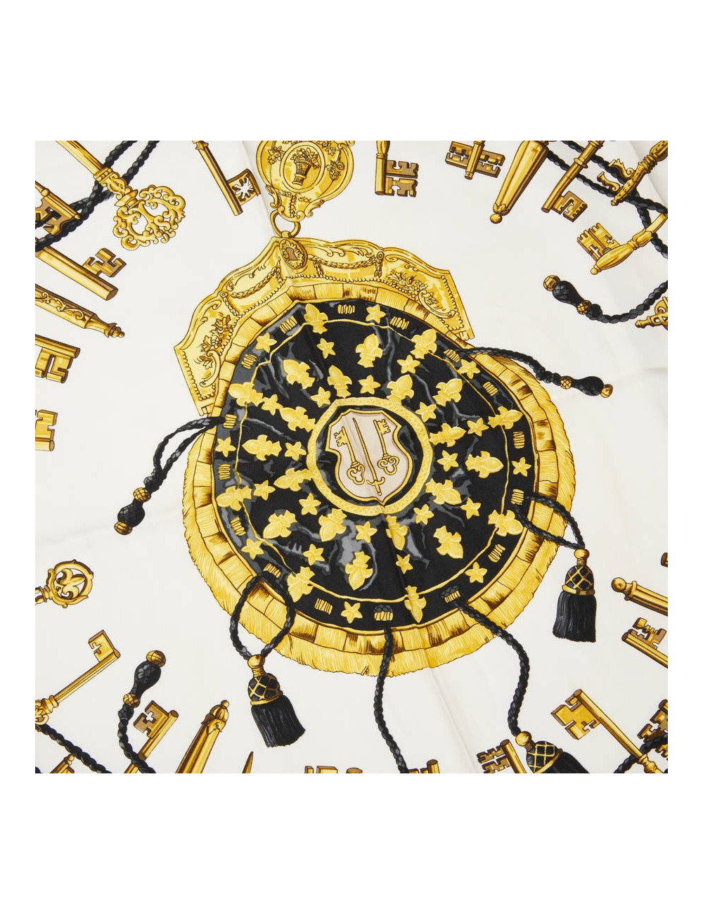 Carré HERMES Les clefs bordures noires