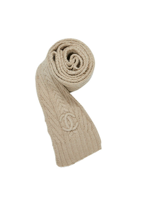 Echarpe CHANEL cachemire beige