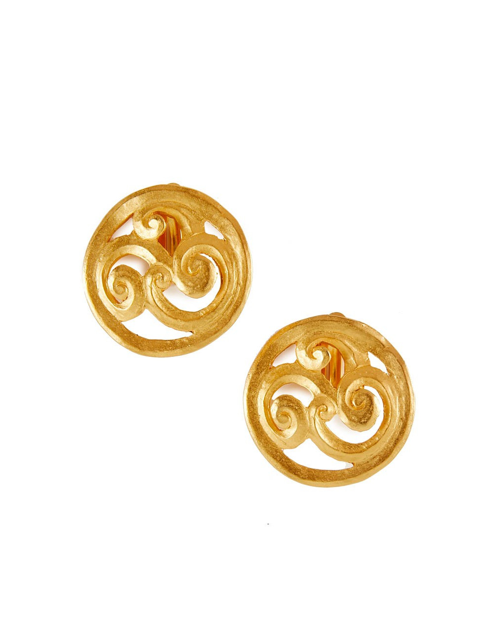 Clips d'oreille CHRISTIAN LACROIX Vintage or mat