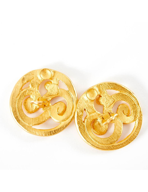 Clips d'oreille CHRISTIAN LACROIX Vintage or mat