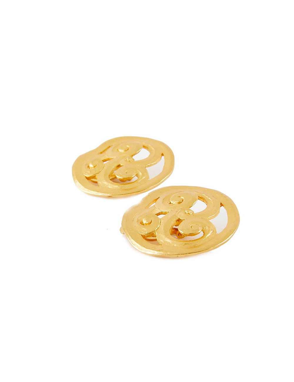 Clips d'oreille CHRISTIAN LACROIX Vintage or mat