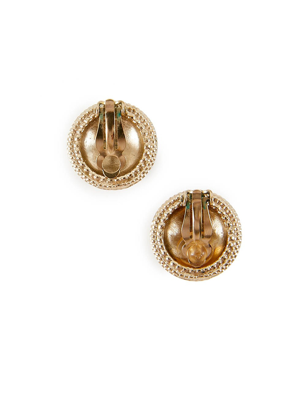 Boucles d'oreille CHANEL doré champagne