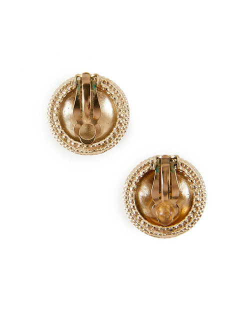 Boucles d'oreille CHANEL doré champagne