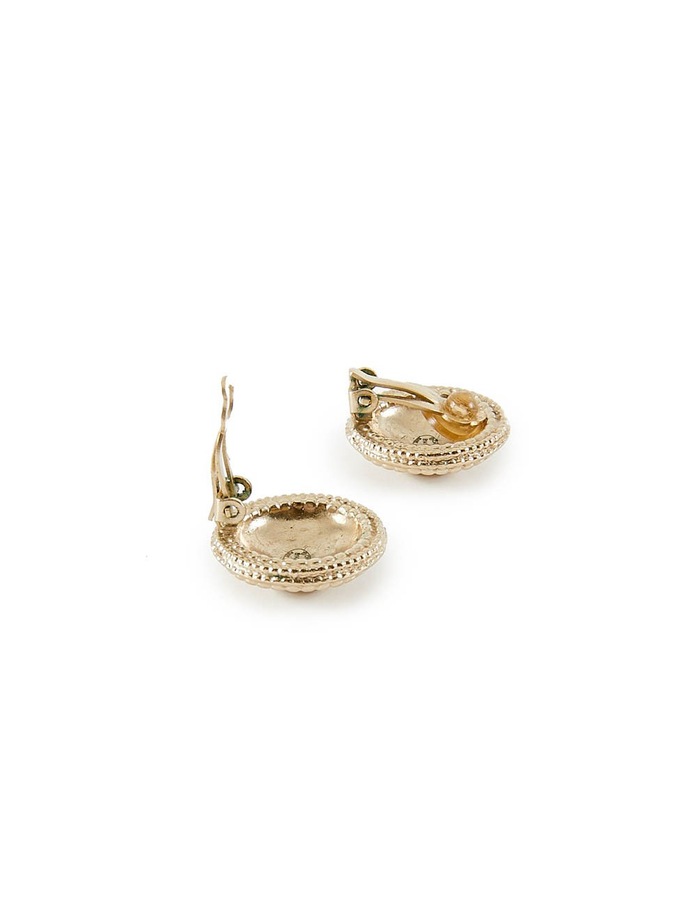 Boucles d'oreille CHANEL doré champagne