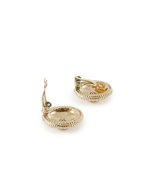 Boucles d'oreille CHANEL doré champagne