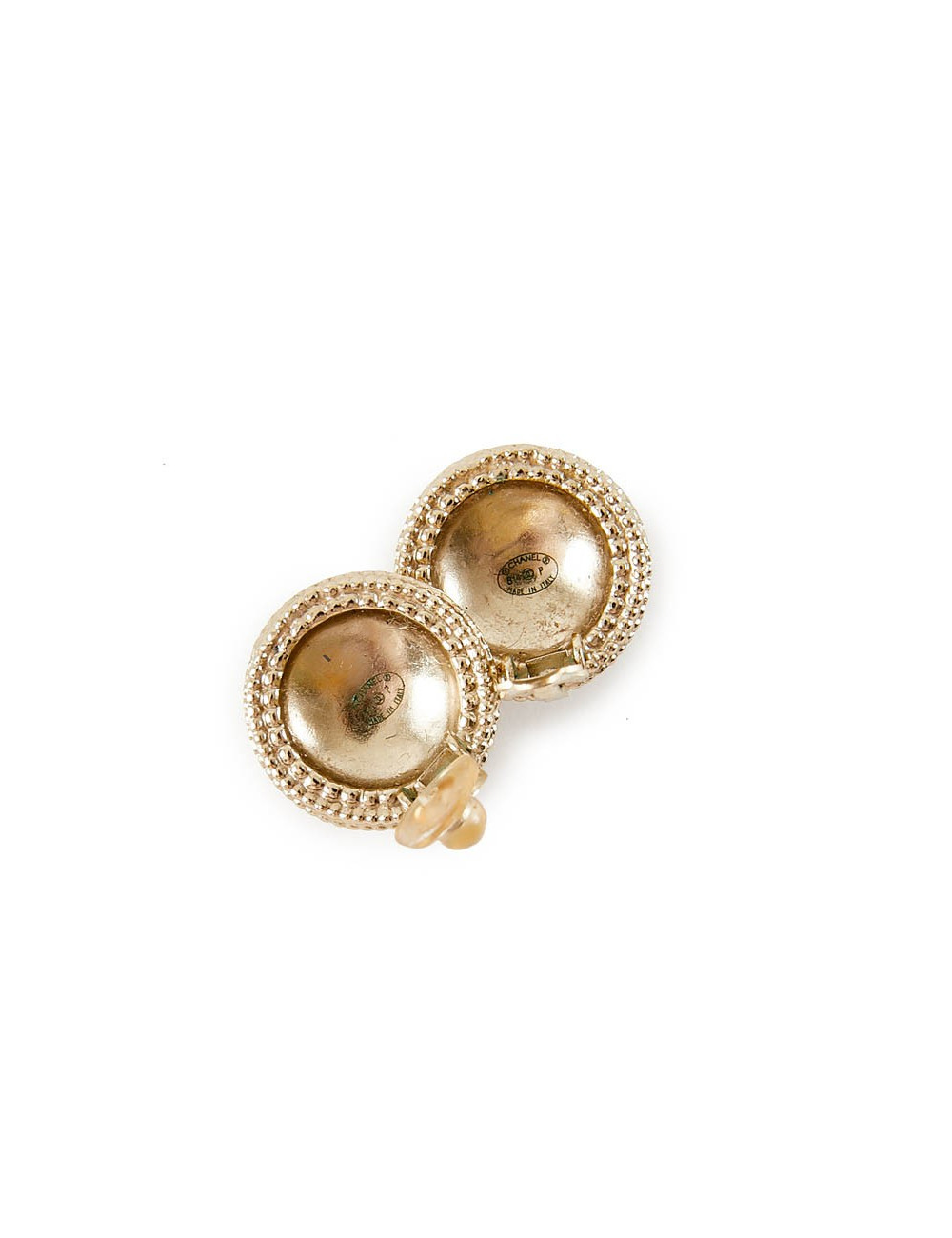 Boucles d'oreille CHANEL doré champagne