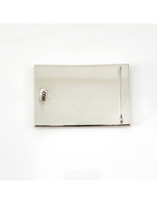 Boucle de ceinture HERMES rectangle argent