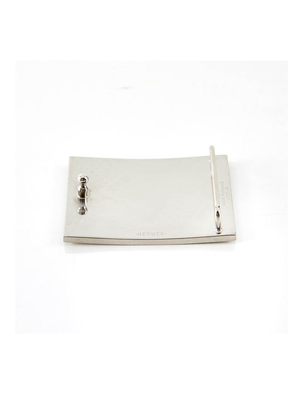 Boucle de ceinture HERMES rectangle argent