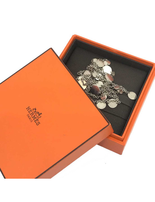 Sautoir Confettis HERMES argent et or GM