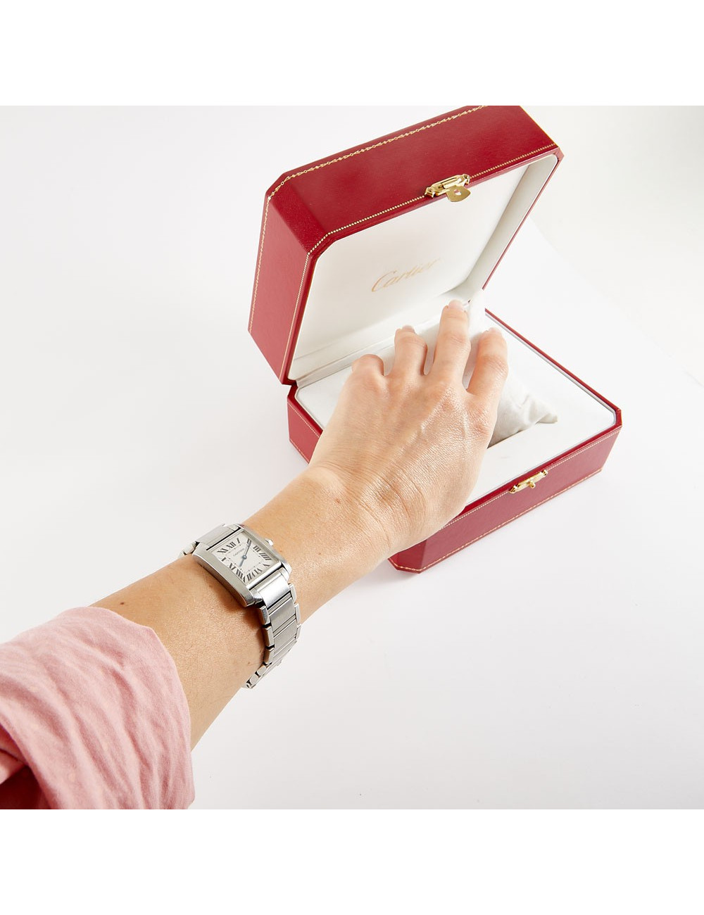 Montre CARTIER Tank française acier 