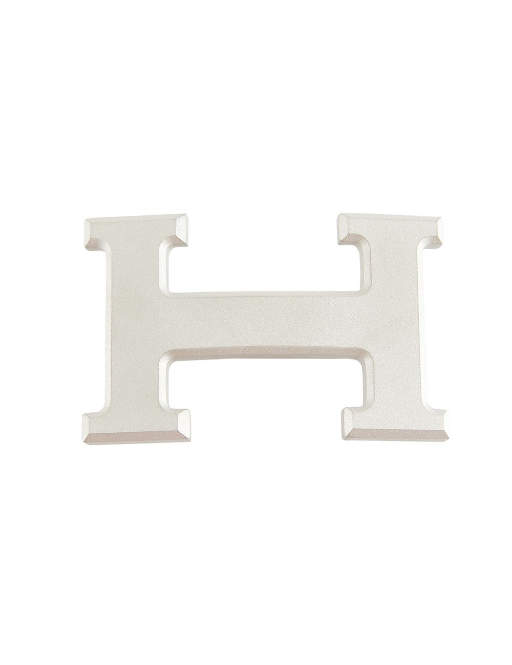 Boucle de ceinture HERMES métal gris mat