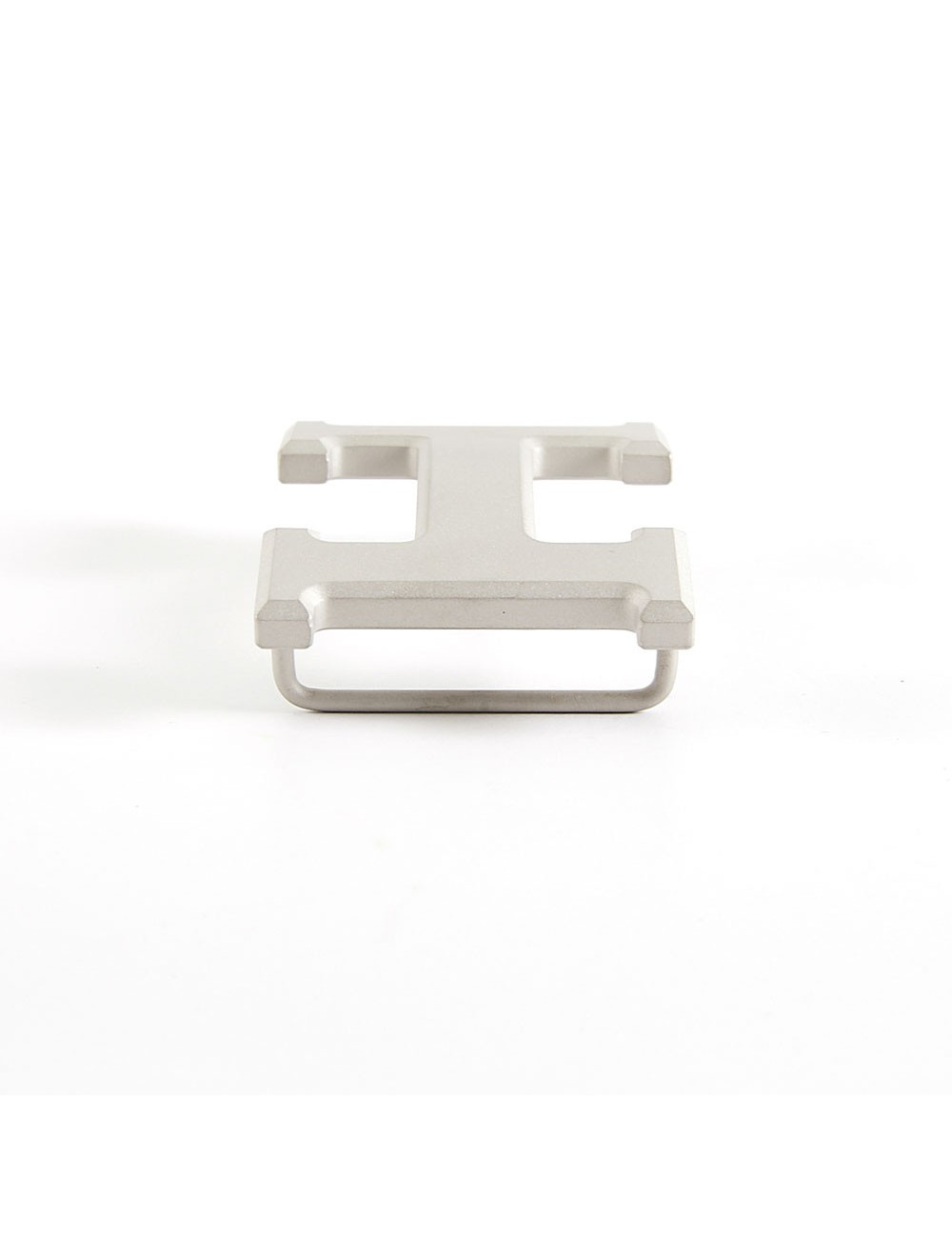 Boucle de ceinture HERMES métal gris mat