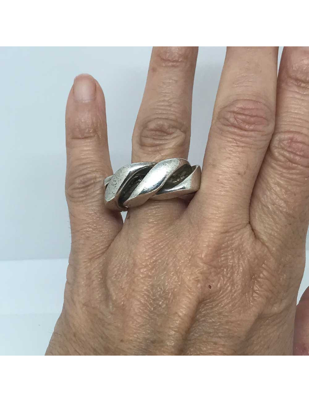 Bague CHANEL argent massif